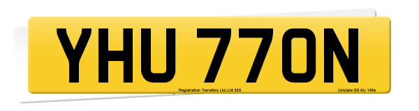 Registration number YHU 770N
